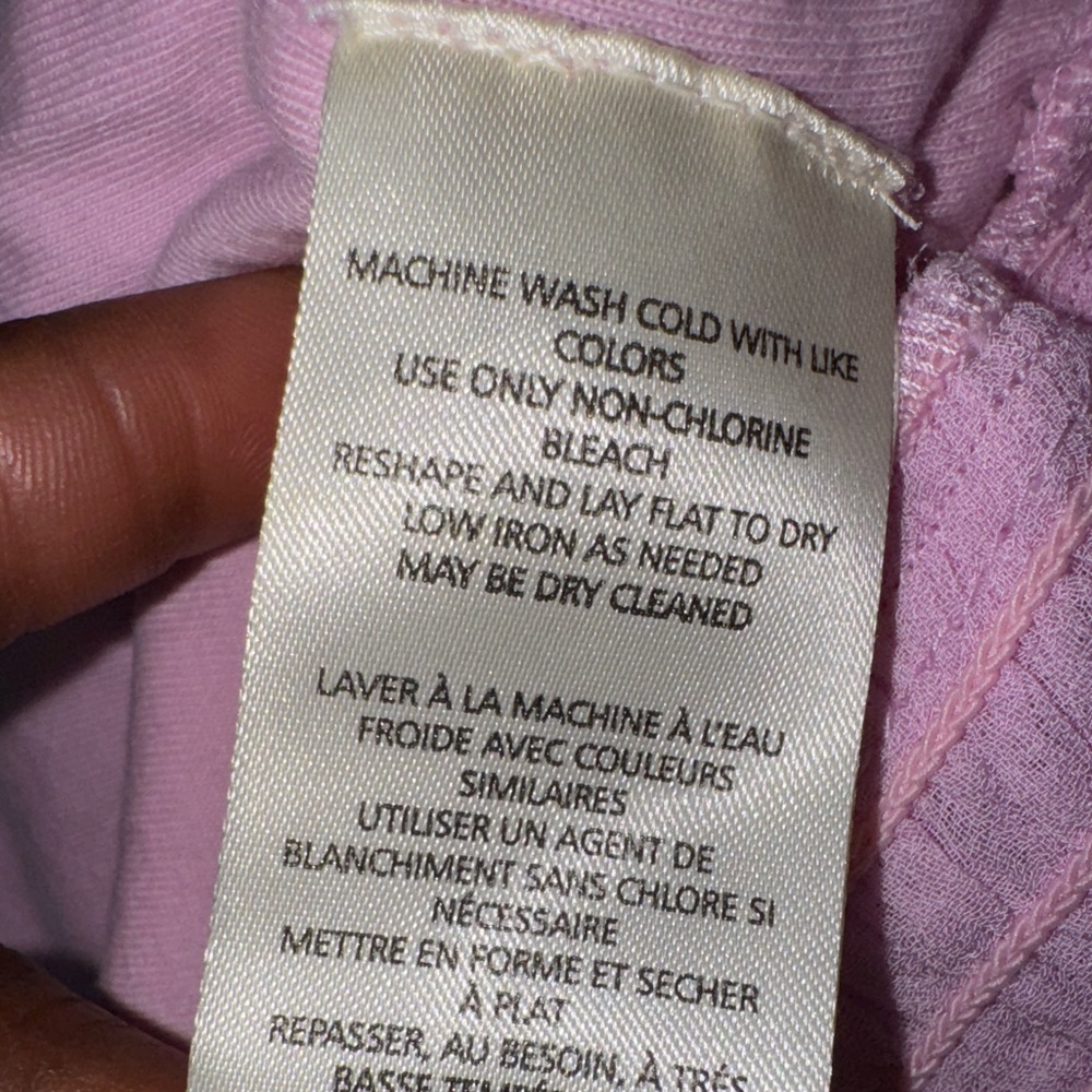 Anthropologie Pale Lilac Sheer Peasant Blouse with Smocked Waist - Picture 7 of 14